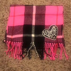 Pink and black scarf